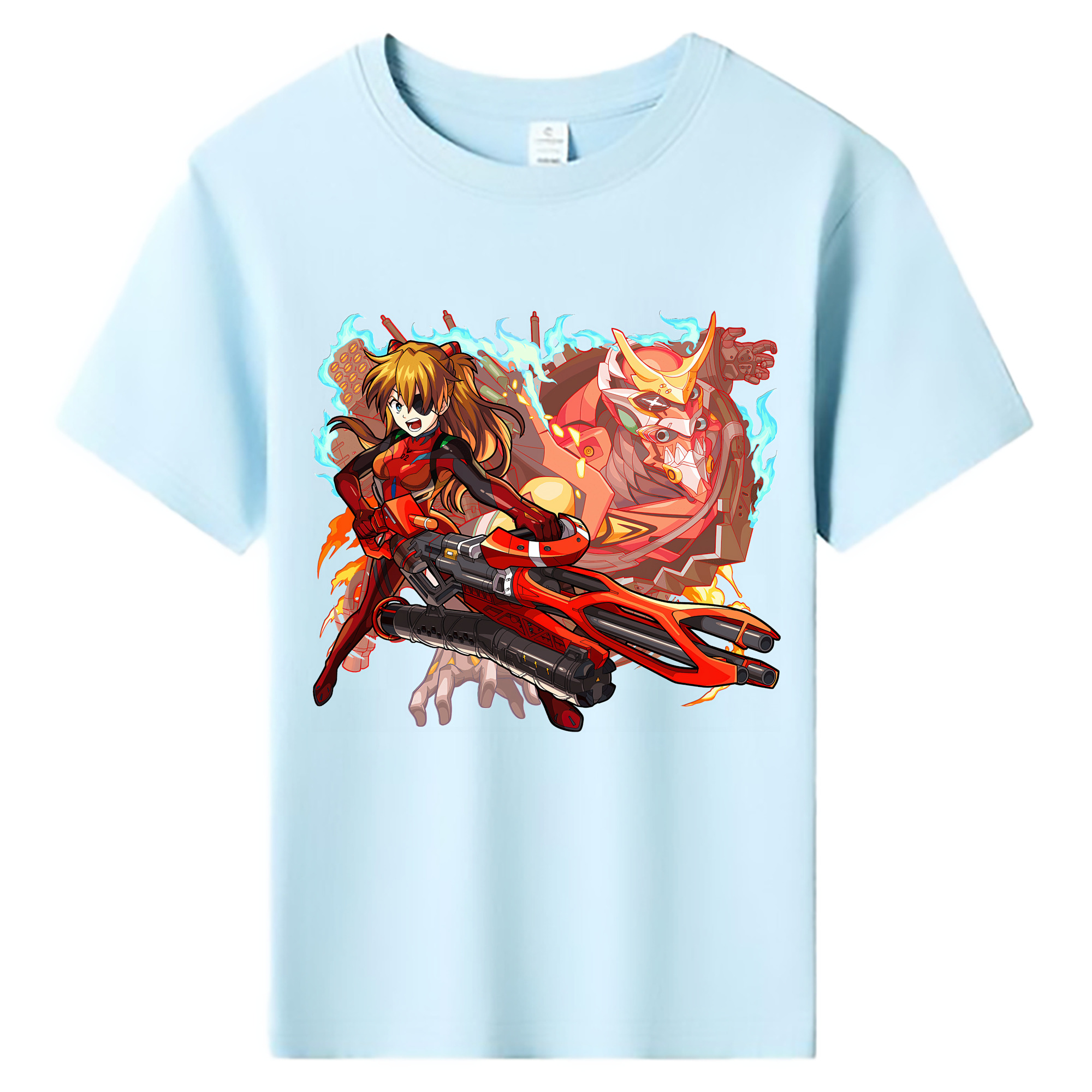 （画像用） EVA 新世紀エヴァンゲリオン 綿100％キッズTシャツ（フロントプリント）